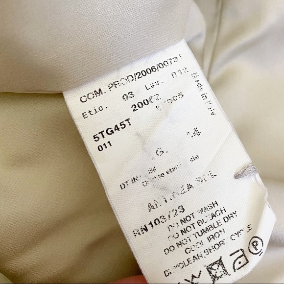 ARMANI COLLEZIONI Nude Metallic Silver Animal Print  5 Button Blazer mandarin - Picture 9 of 10